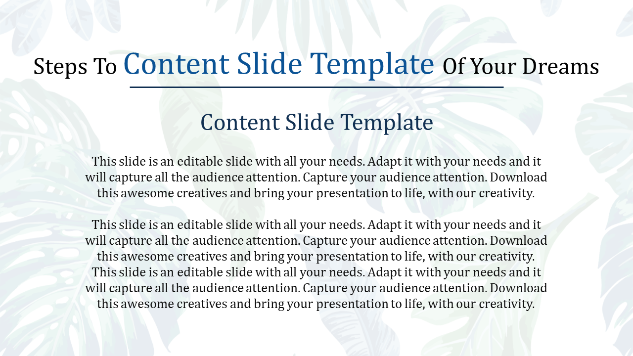 Use Content Slide Template PPT Presentation Designs
